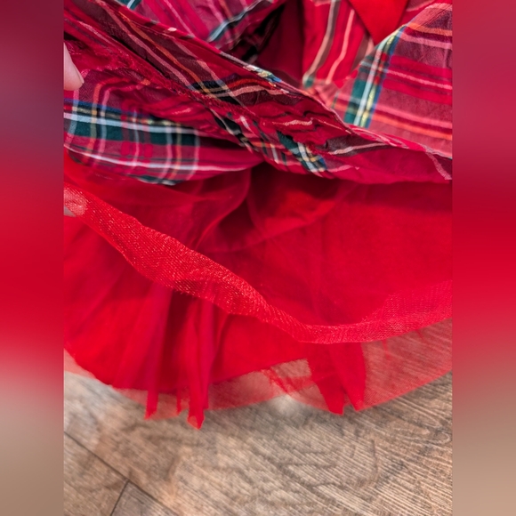 Janie and Jack 4T Toddler Girl Holiday Christmas Dress Red Plaid Formal Green - Picture 4 of 6